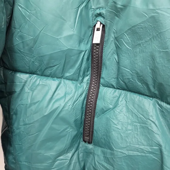 Tommy Hilfiger Green Hooded Puffer Jacket Sz Large - Picture 14 of 16